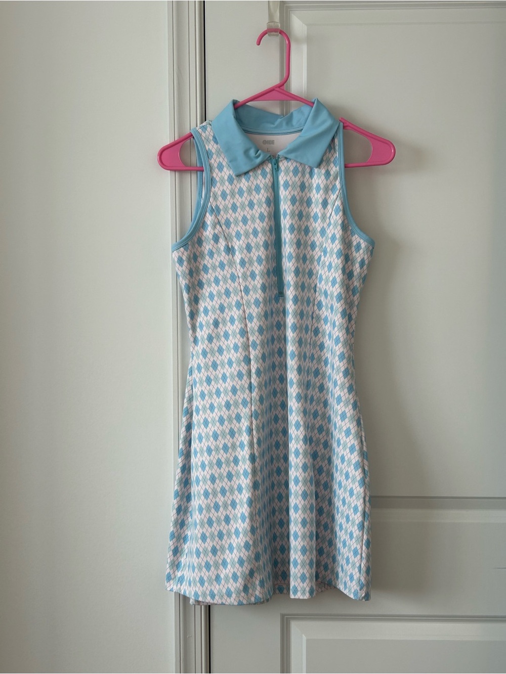 Argyle Sleeveless Golf Dress